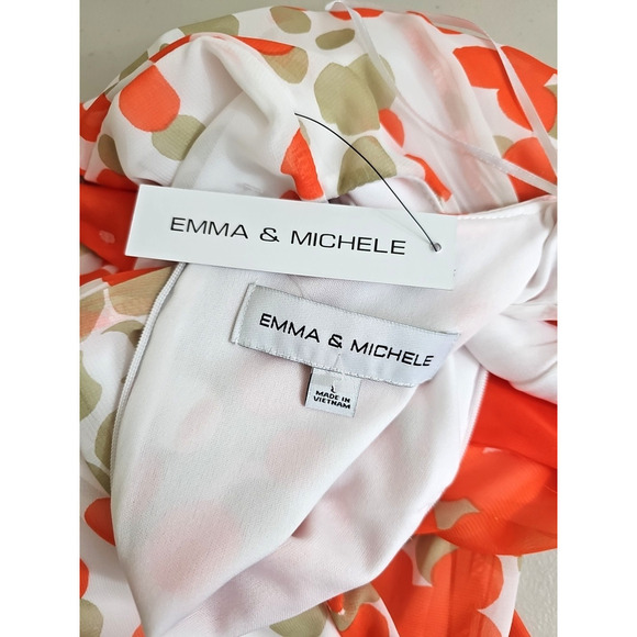 Emma Michele ~Woman Size 8~ Multicolor Sleeveless Midi Dress Fully Lined NWT. - Picture 7 of 14